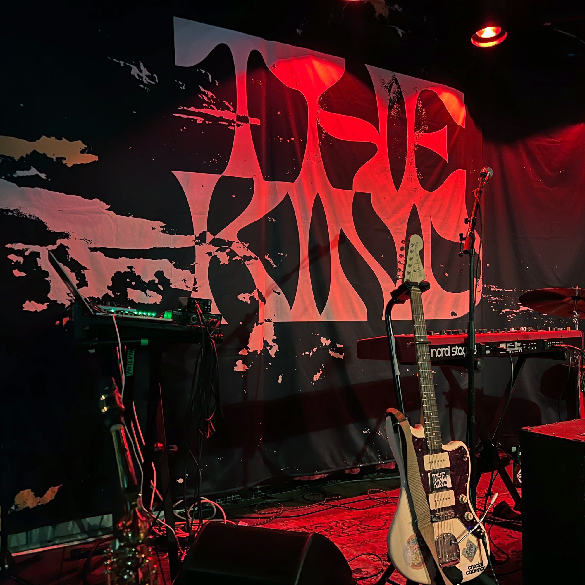 custom band backdrop with print