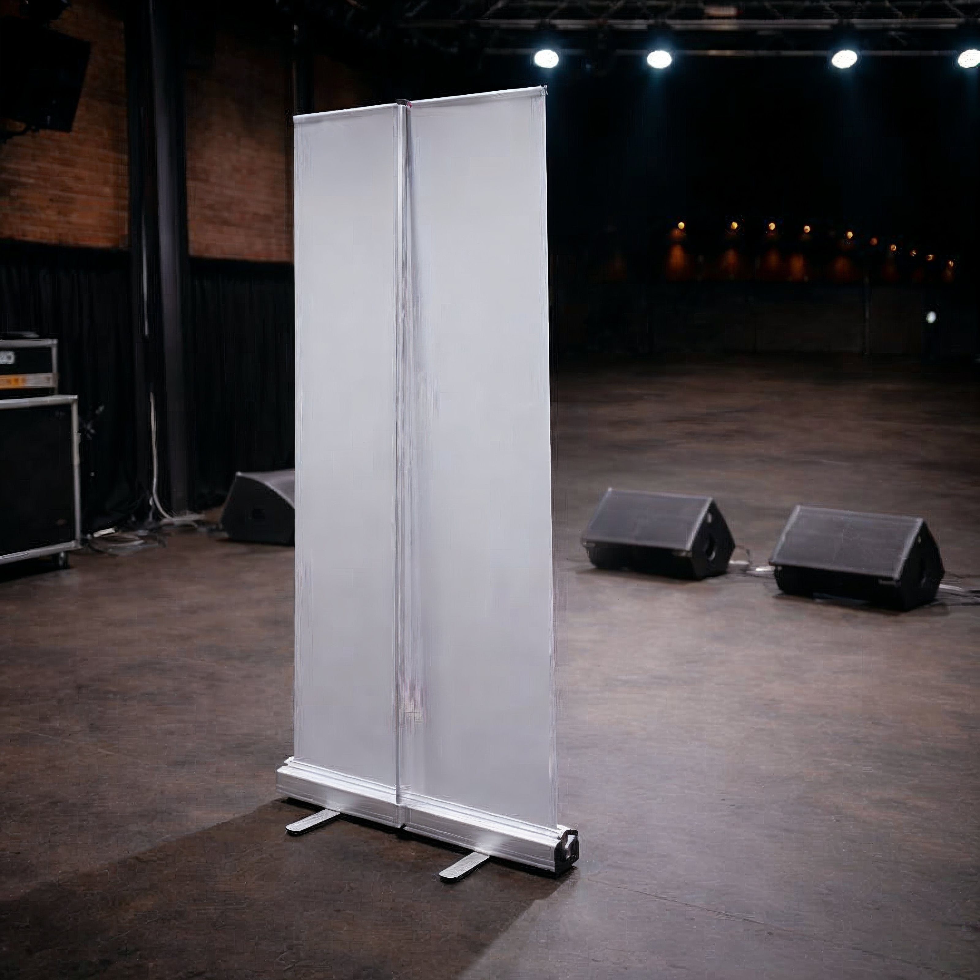 sideup med tryck på scen