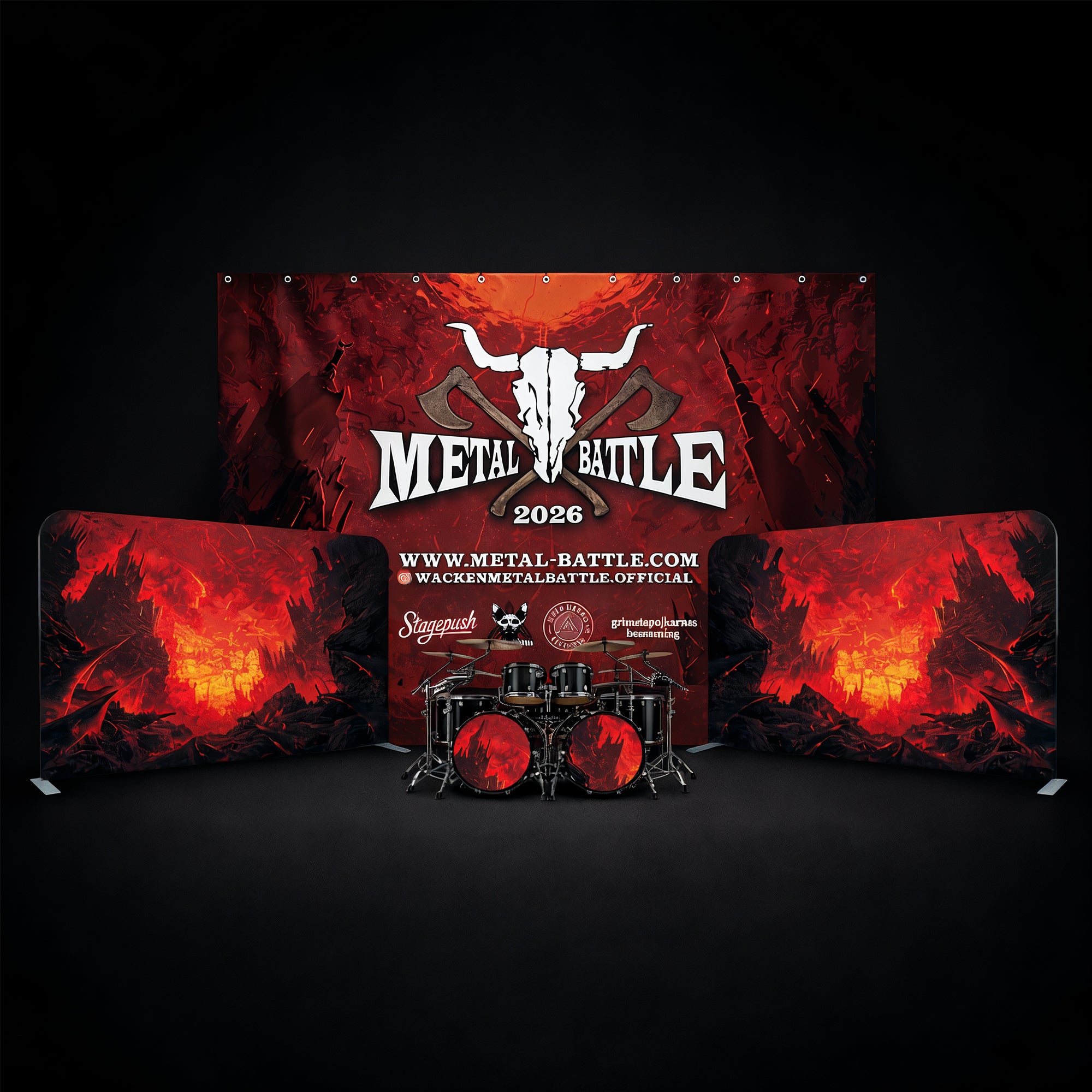 Custom Stage Backdrop for Bands – Print Your Design – Stagepush